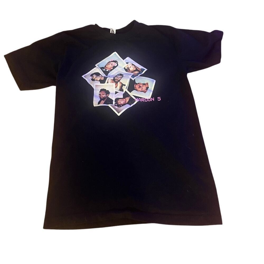 Maroon 5 Red Pill Blues Tour 2018 Cities Black T-Shirt Size Small
